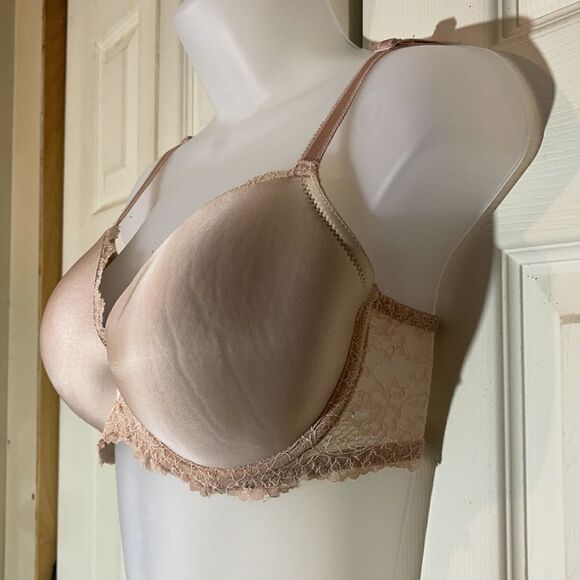 Victorias Secret Dream Angels Lined Demi Bra 32DDD Nude Beige Cream - Picture 7 of 13